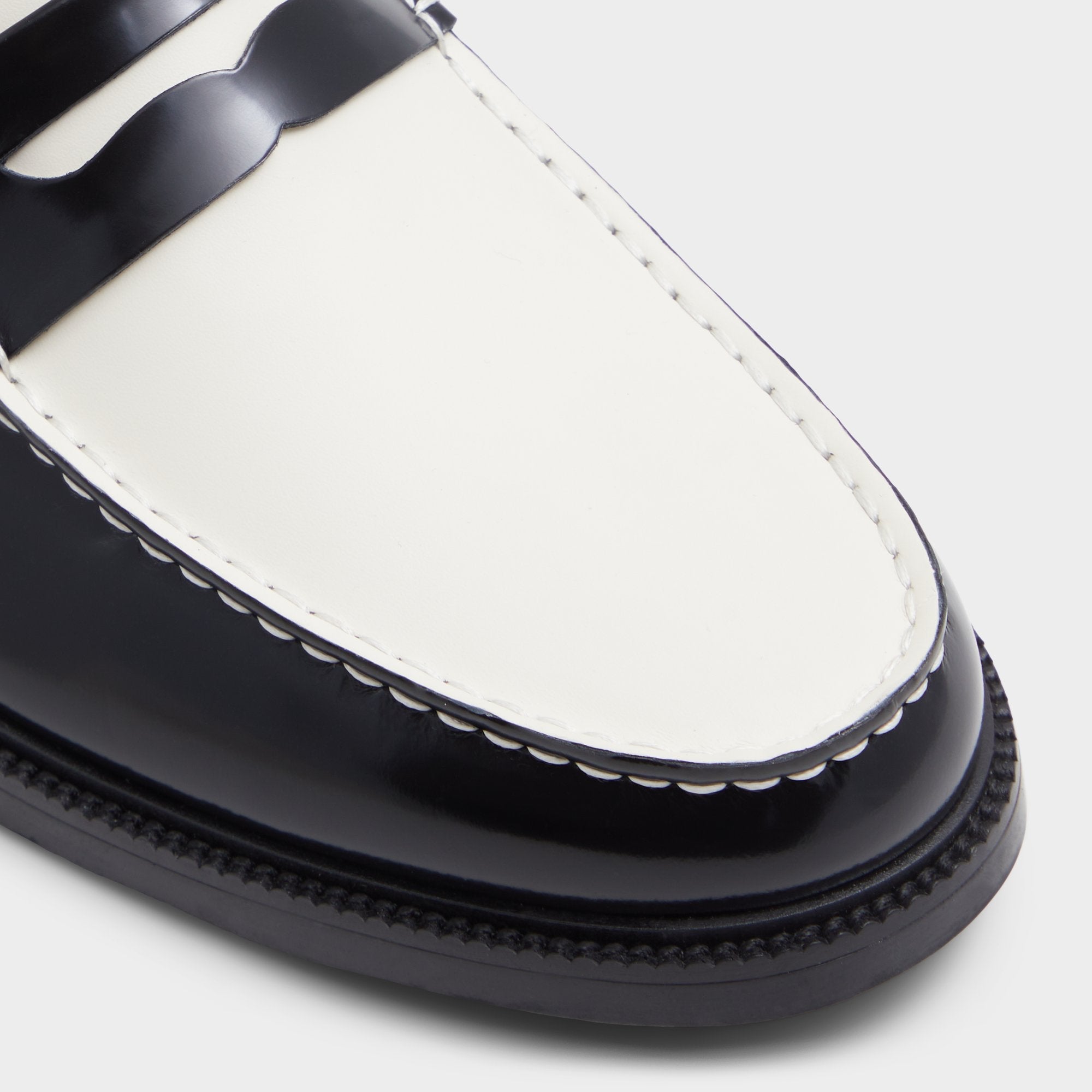Aldo Kieran Black/White Men's Dress Shoes - Loafer Black/white