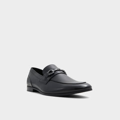 Aldo Marinho Open Black Leather Smooth Men's Dress Shoes - Loafer Open Black