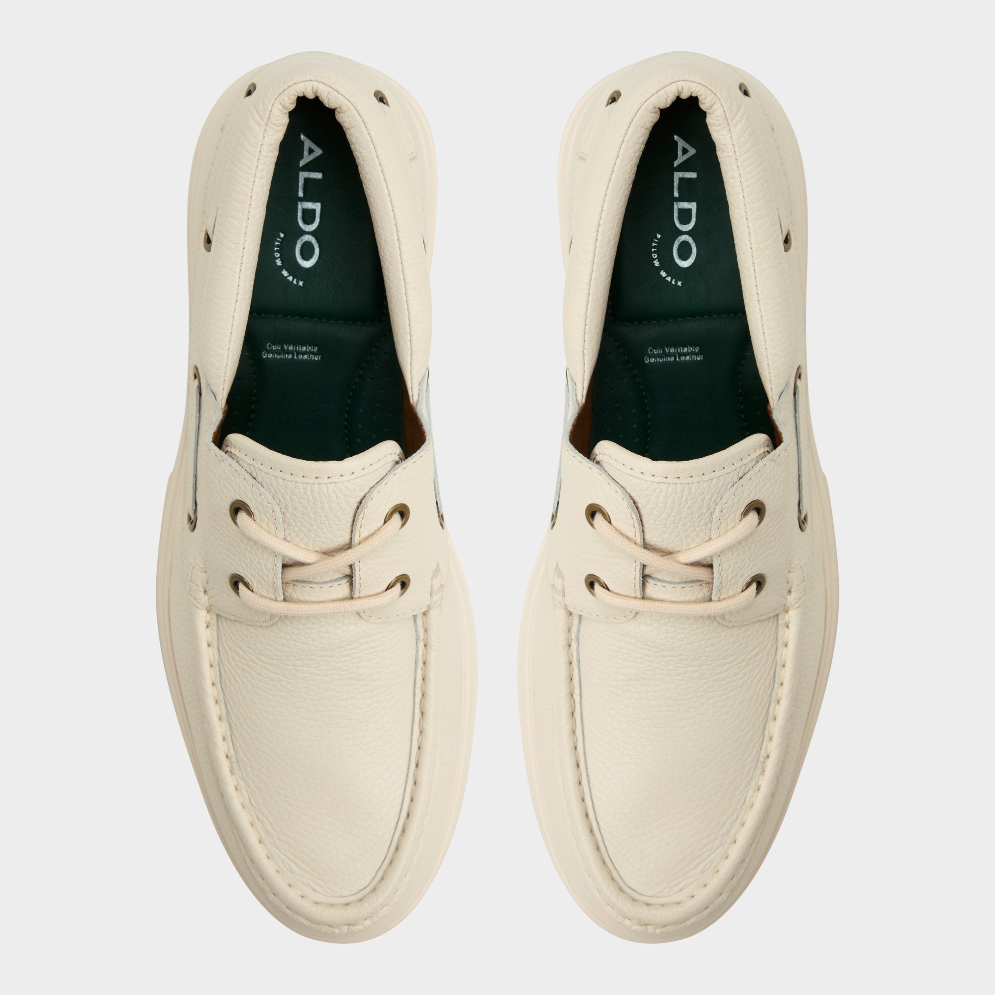 Aldo Seaexplorer Ivory Men's Dress Shoes - Boat shoe Ivory