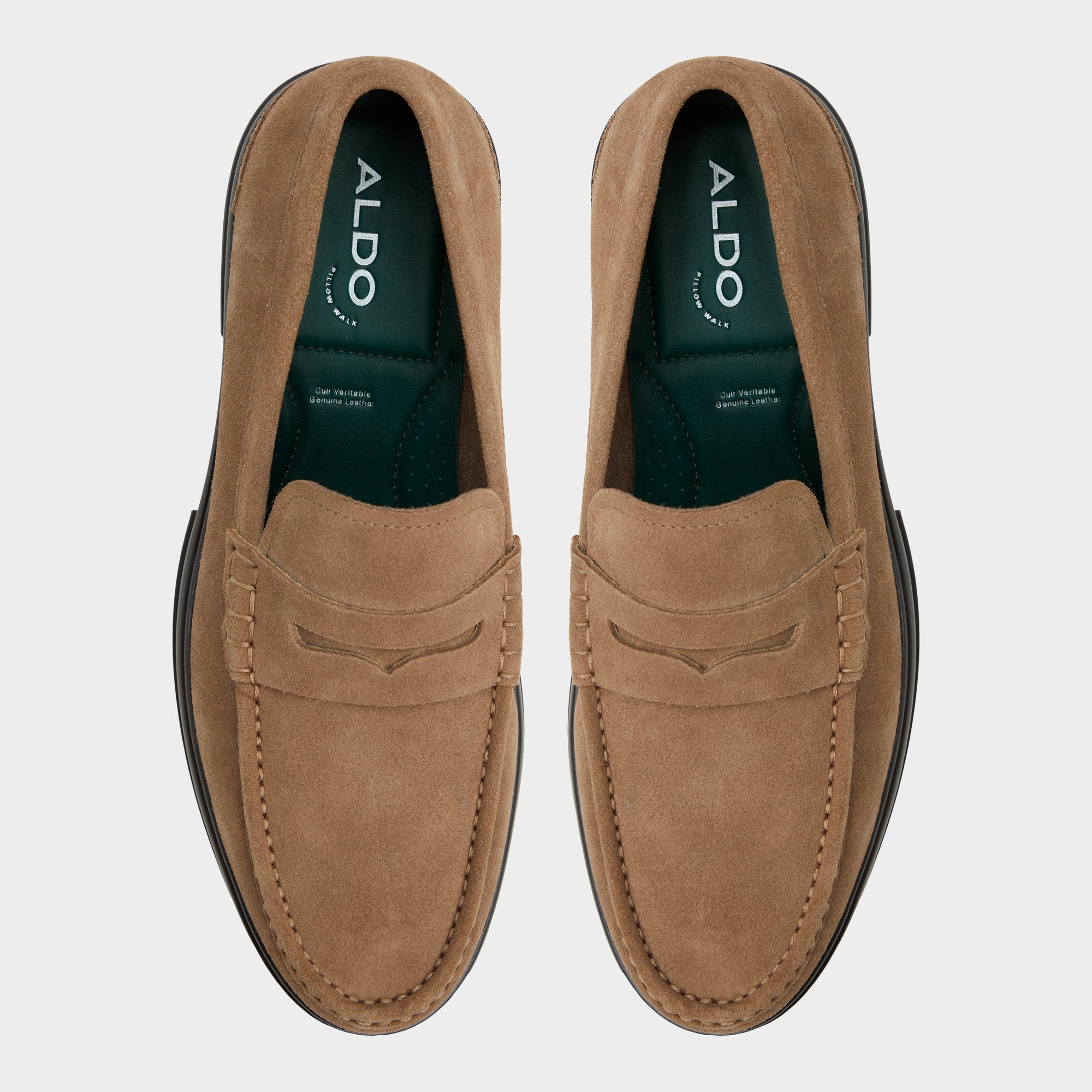 Aldo Tucker Other Brown Leather Suede Men's Dress Shoes - Loafer Other brown