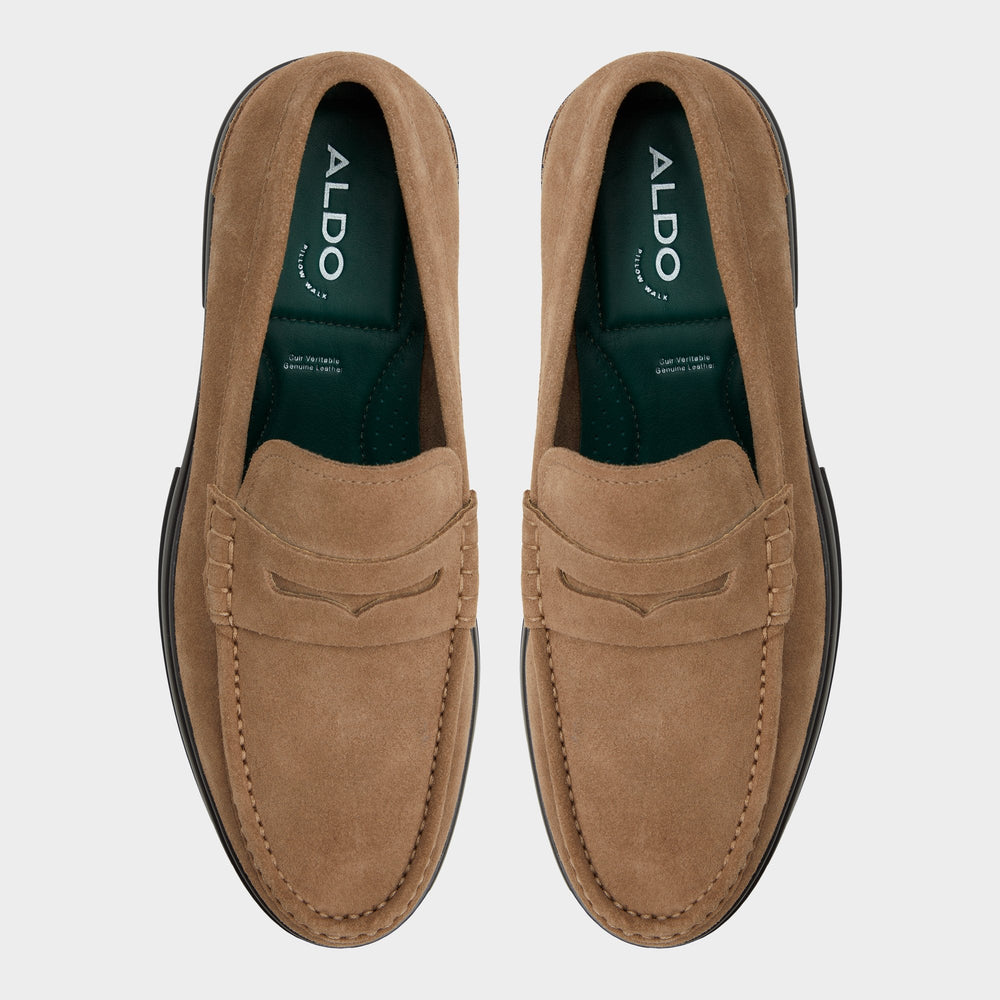 Aldo Tucker Other Brown Leather Suede Men's Dress Shoes - Loafer Other brown