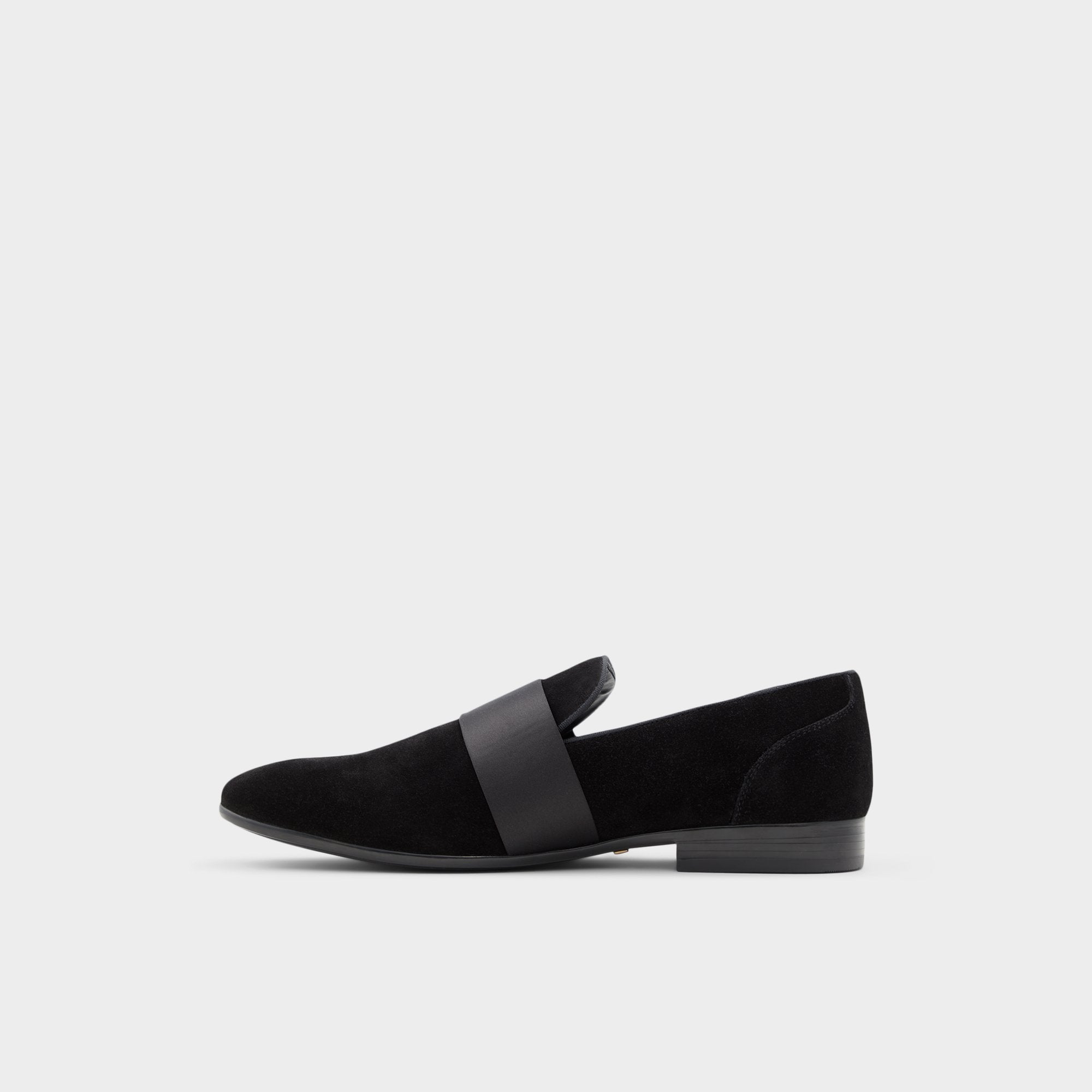 Aldo Asaria Open Black Leather Suede Men's Loafers & Slip-Ons - Loafer Open Black