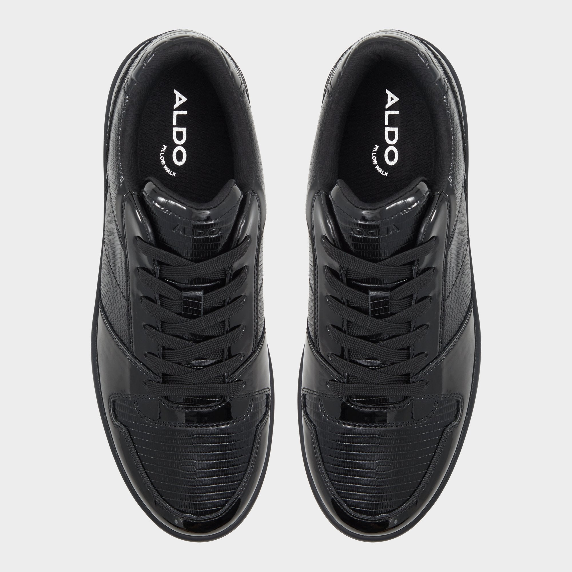 Aldo Zethan Black Synthetic Patent Men's Low top - Low top sneaker, Cup sole Black