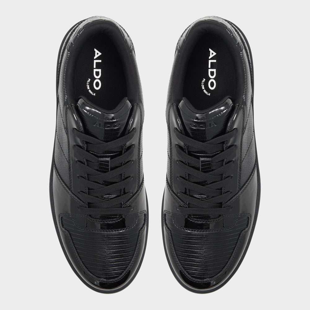 Aldo Zethan Black Synthetic Patent Men's Low top - Low top sneaker, Cup sole Black