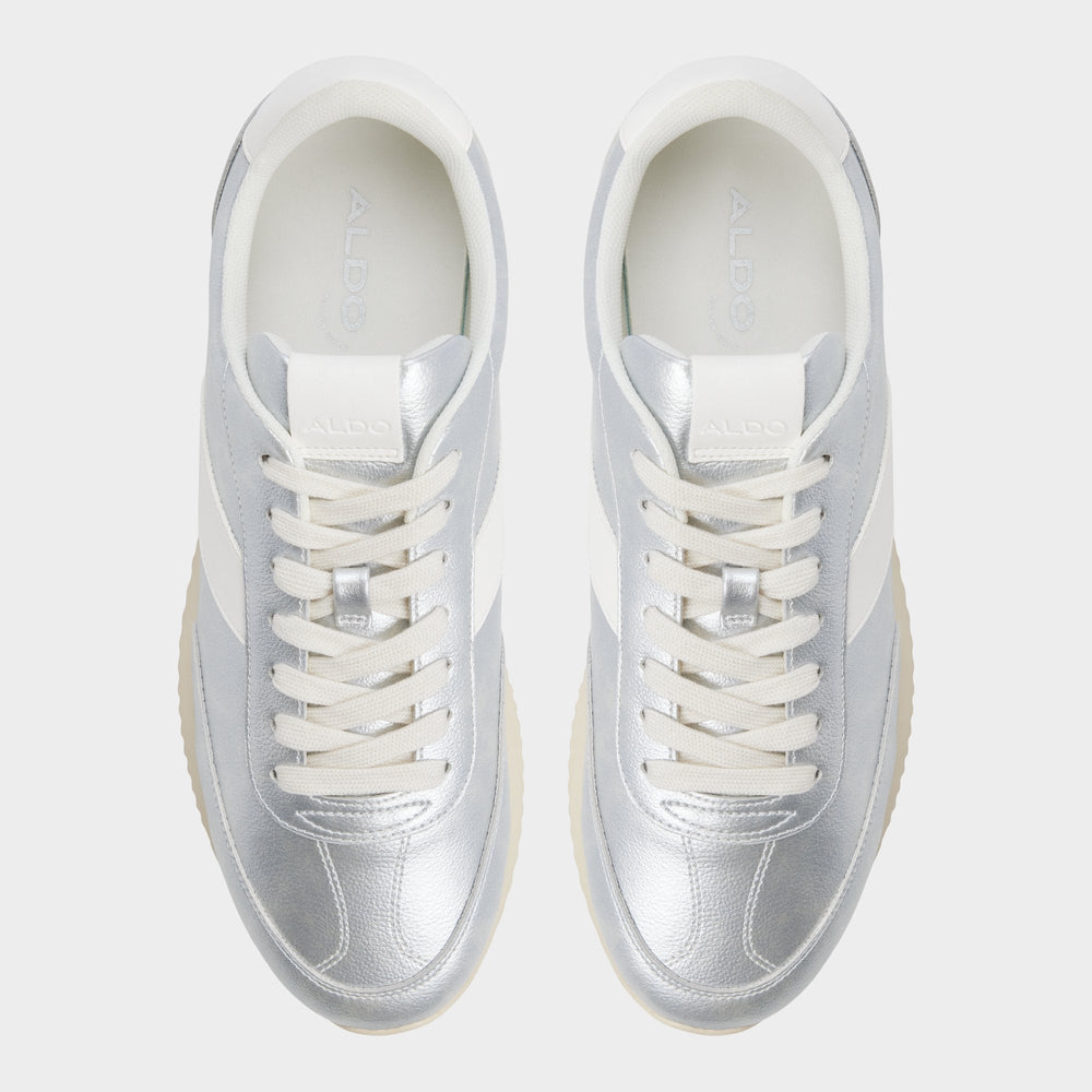 Aldo Nathaniel in Silver - Low top sneaker, Cup sole Silver