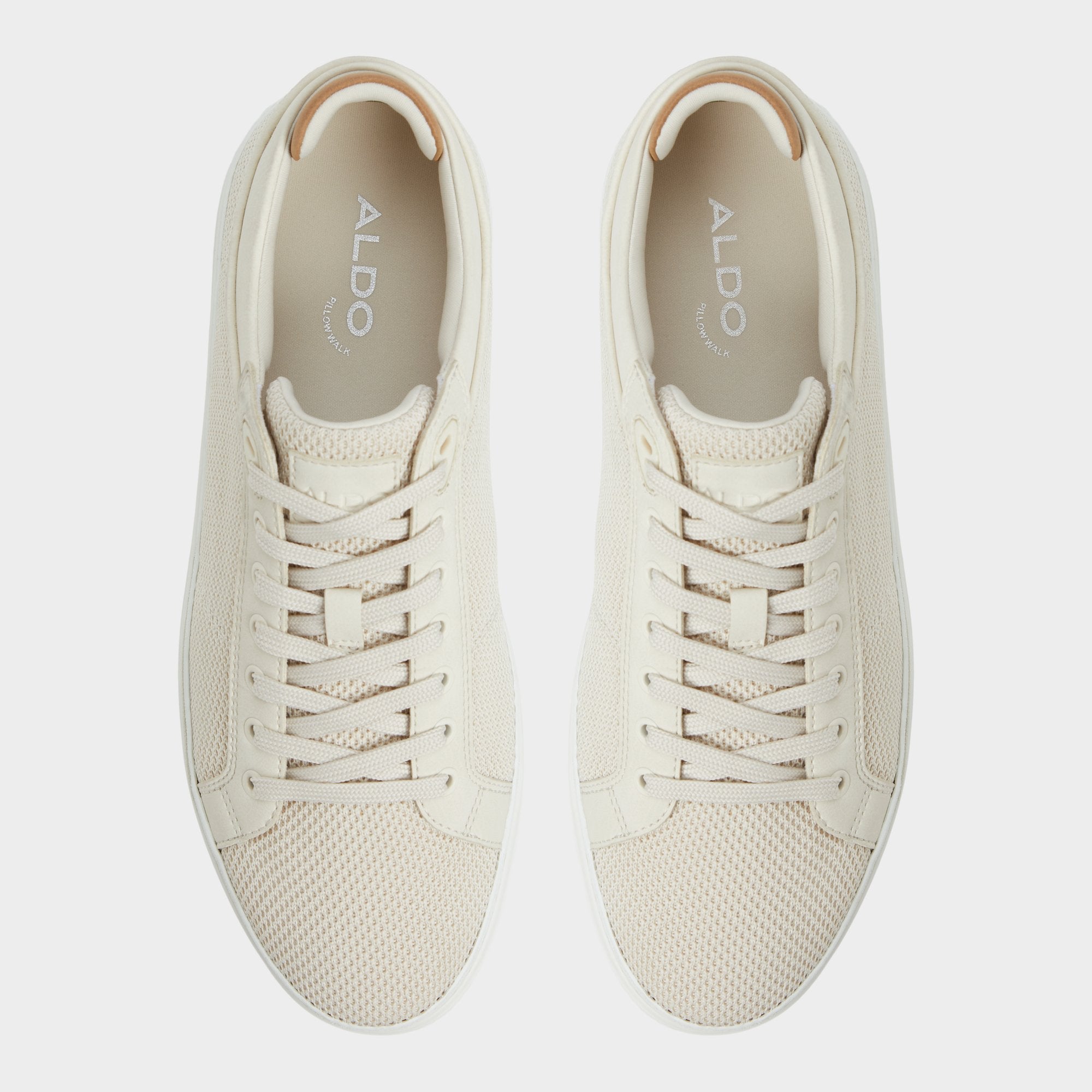 Aldo Finespec Bone Synthetic Knit Men's Low top - Low top sneaker Bone