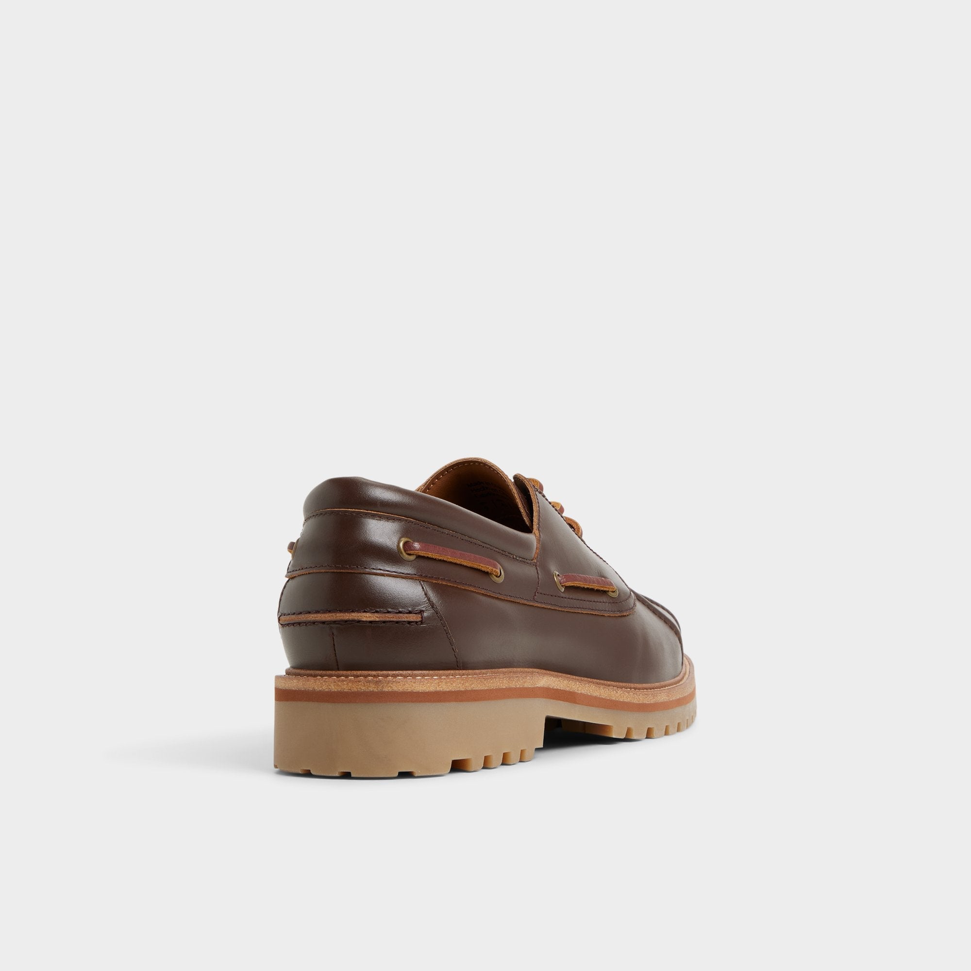 Aldo Finn in Medium Brown - Boat shoe, Lug sole Medium Brown