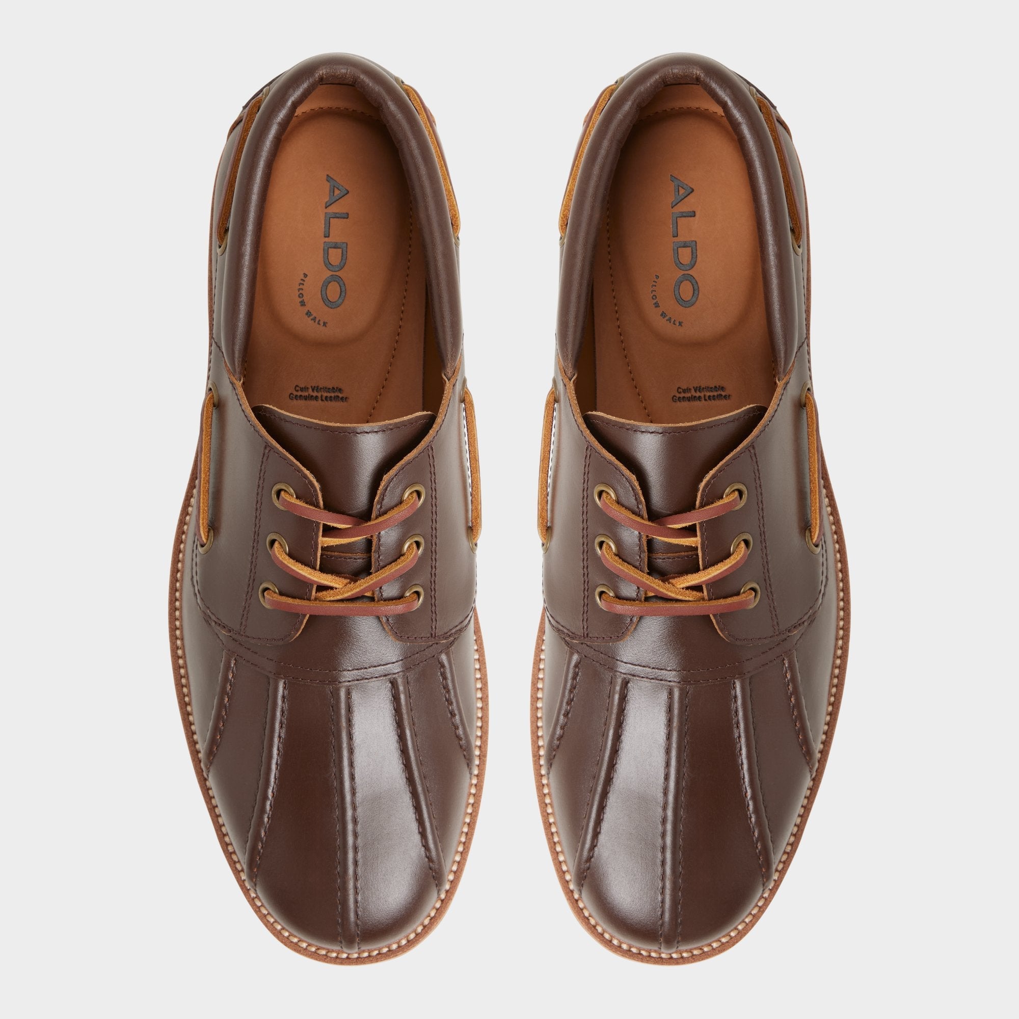 Aldo Finn in Medium Brown - Boat shoe, Lug sole Medium Brown