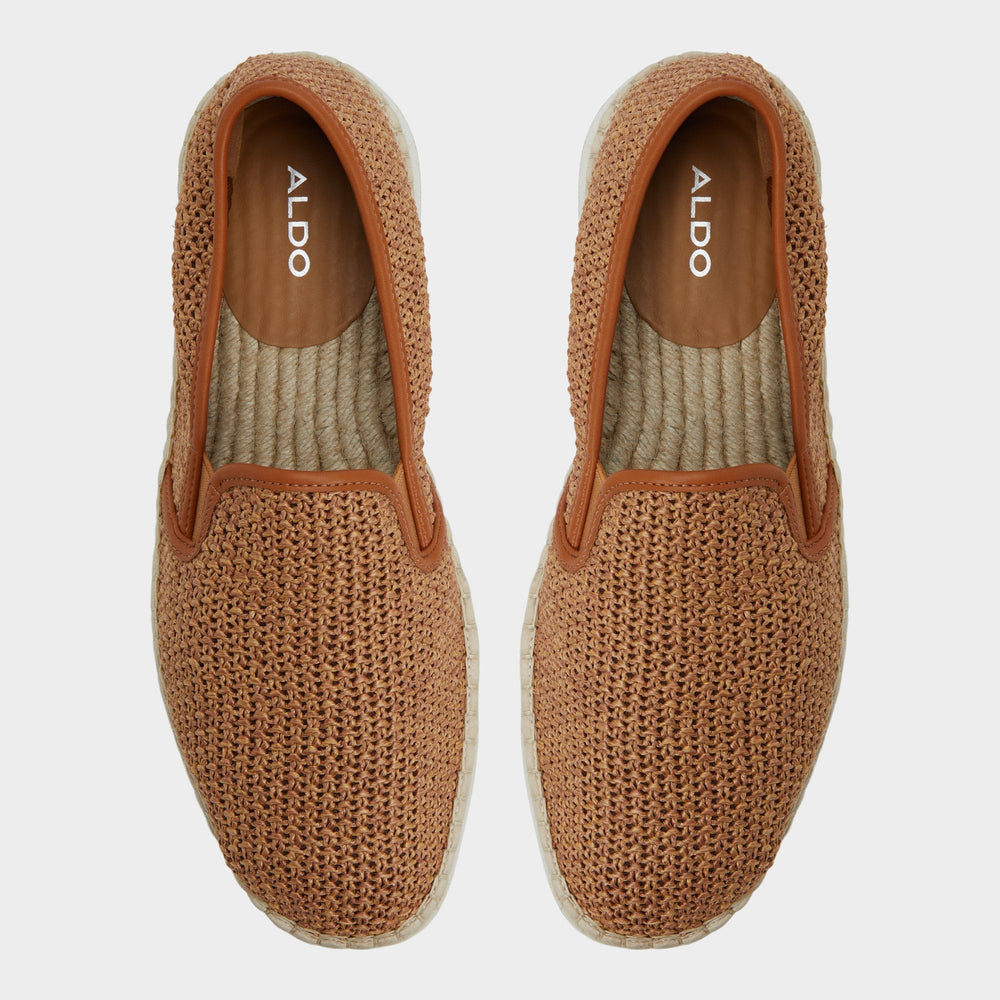 Aldo Johnney Cognac Textile Raffia Men's Espadrilles - Espadrille Cognac