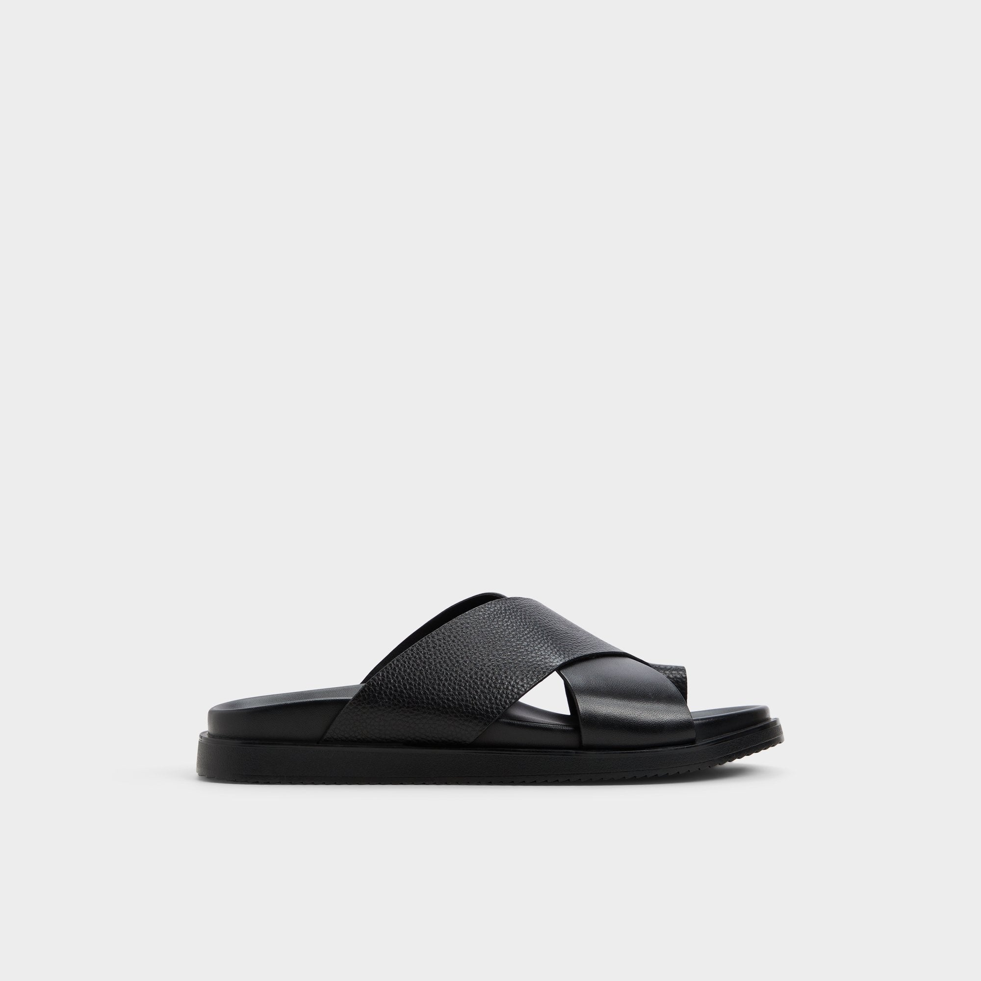 Aldo Darley Black Men's Sandals & Slides - Strappy flat sandal Black