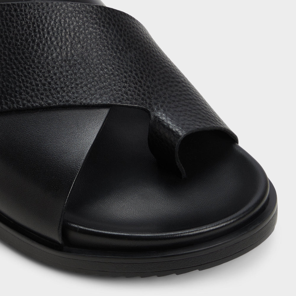 Aldo Darley Black Men's Sandals & Slides - Strappy flat sandal Black