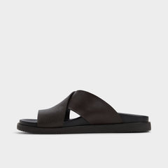 Aldo Darley Dark Brown Men's Sandals & Slides - Strappy flat sandal Dark brown