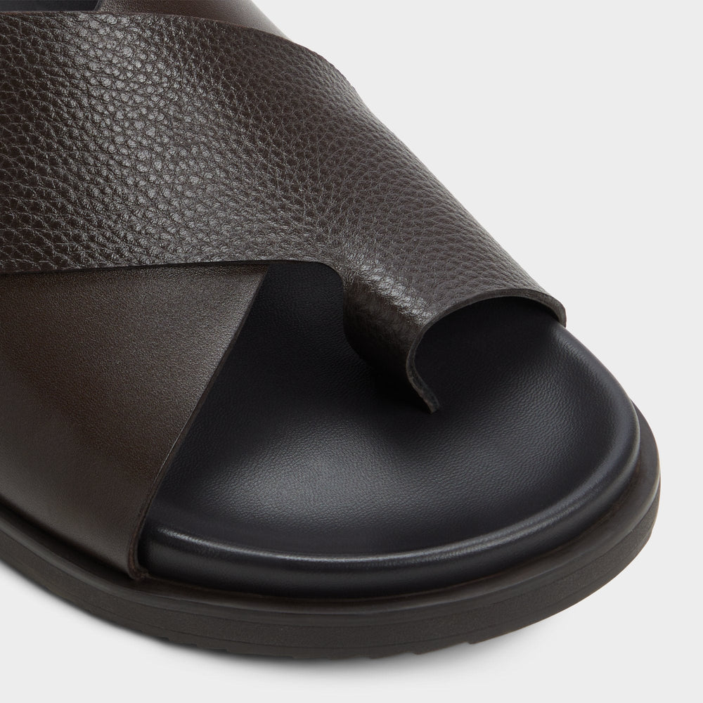 Aldo Darley Dark Brown Men's Sandals & Slides - Strappy flat sandal Dark brown