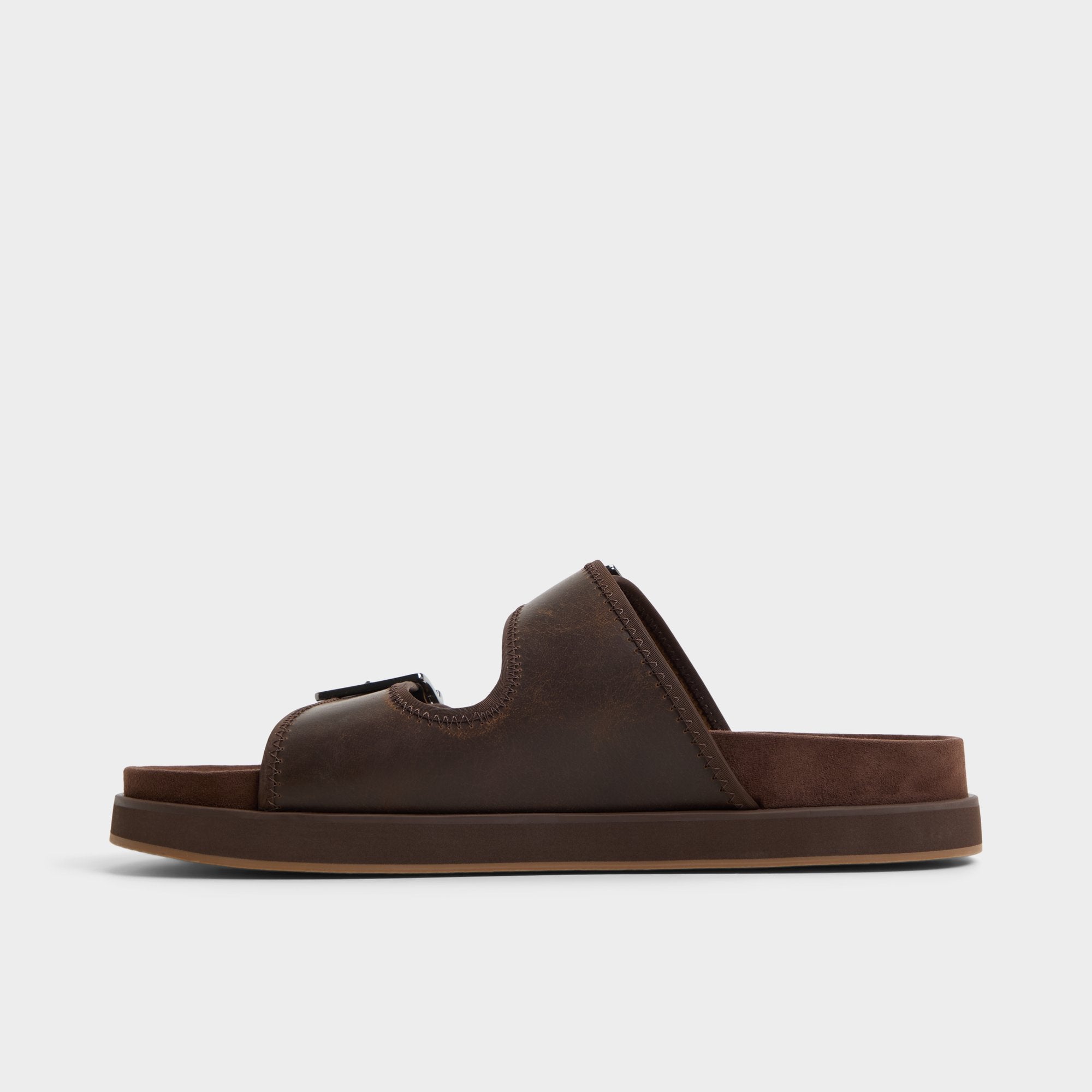 Aldo Sunnyside Dark Brown Men's Slides - Slide sandal Dark Brown