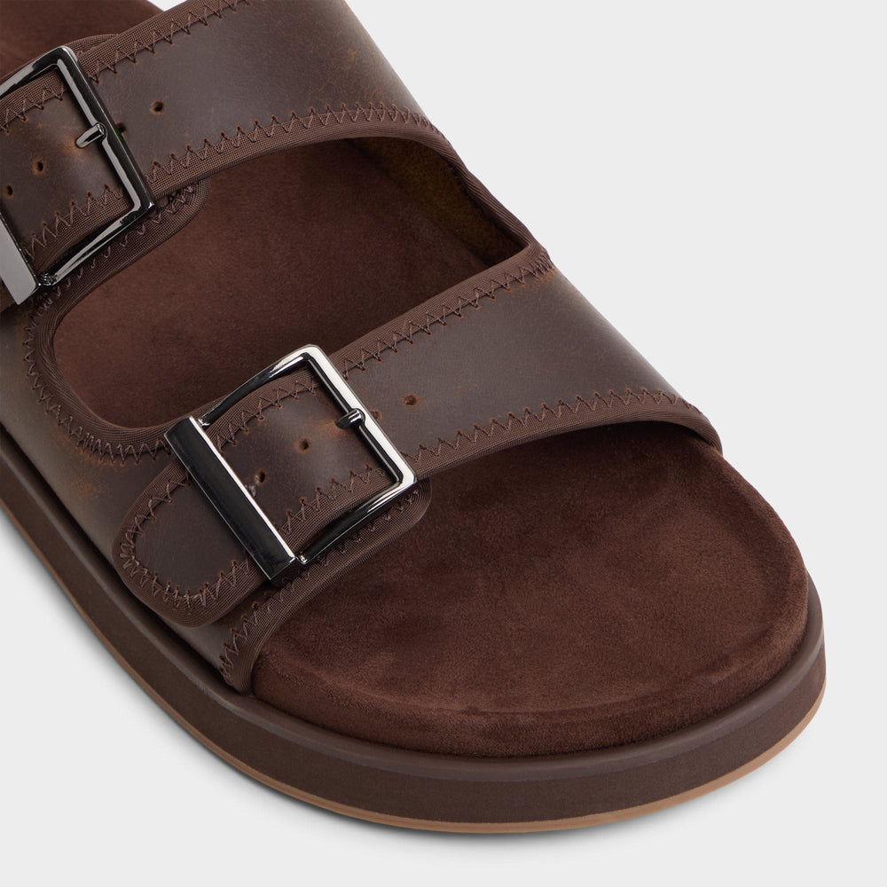 Aldo Sunnyside Dark Brown Men's Slides - Slide sandal Dark Brown