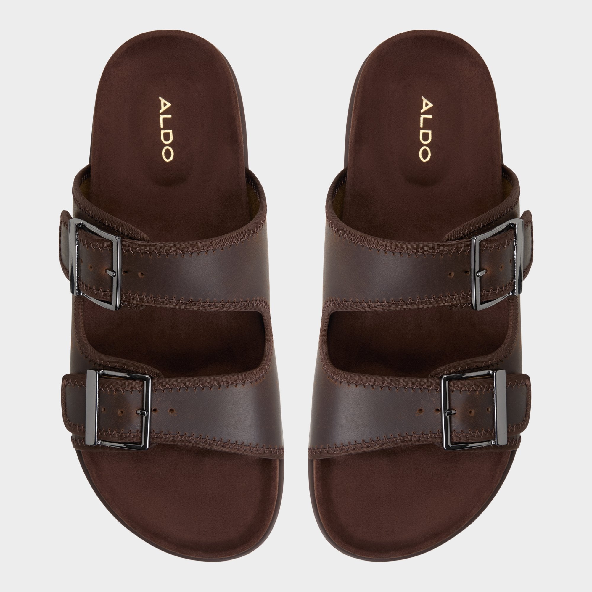 Aldo Sunnyside Dark Brown Men's Slides - Slide sandal Dark Brown