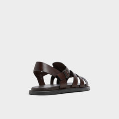 Aldo Warley Dark Brown Men's Sandals & Slides - Strappy flat sandal Dark Brown