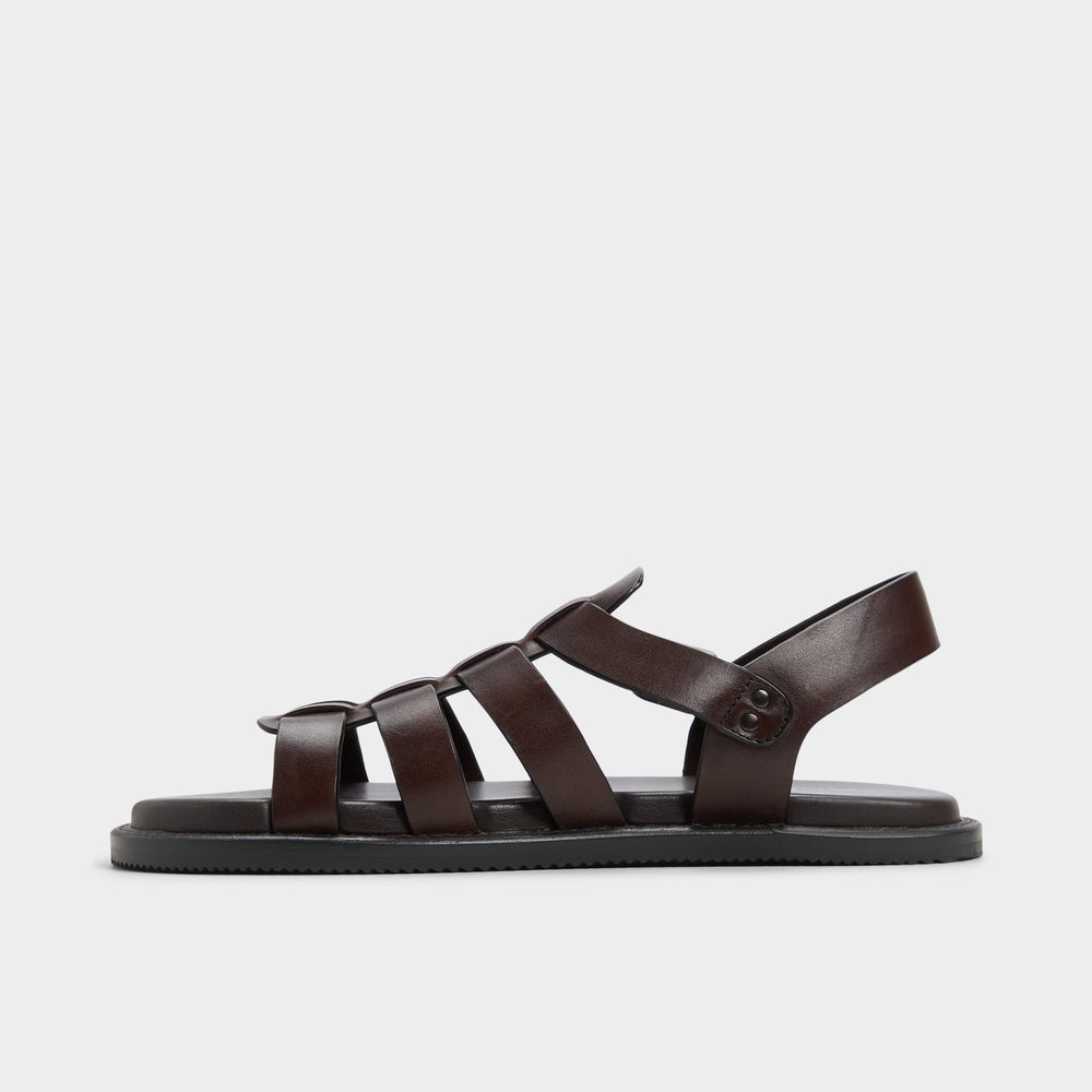 Aldo Warley Dark Brown Men's Sandals & Slides - Strappy flat sandal Dark Brown