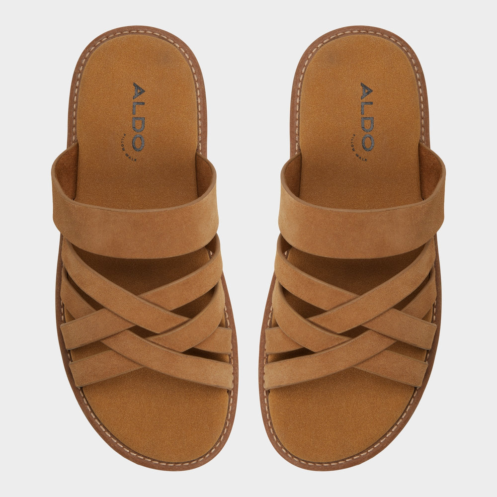 Aldo Haniff Camel Men's Sandals & Slides - Strappy flat sandal Camel