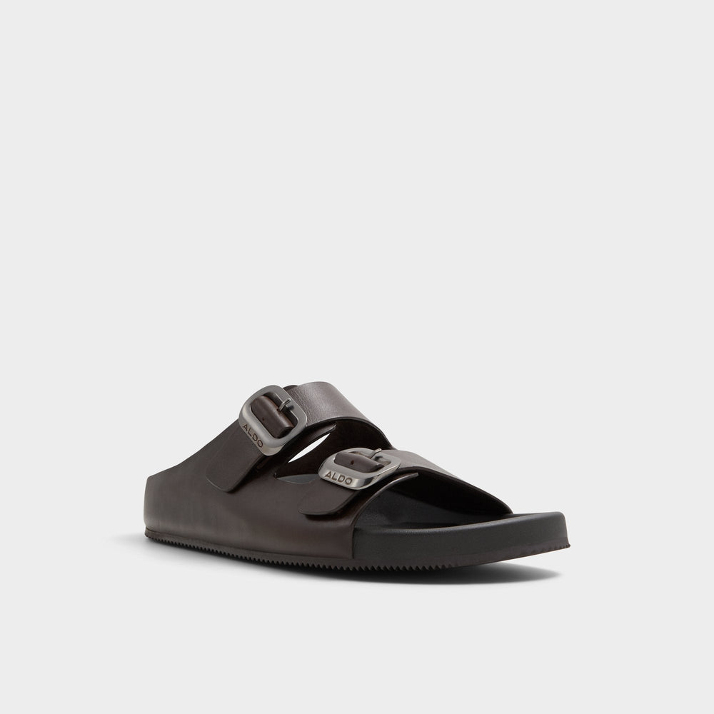 Aldo Kennebunk Dark Brown Men's Slides - Slide sandal Dark Brown