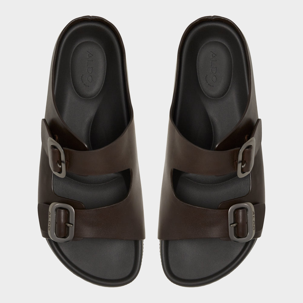 Aldo Kennebunk Dark Brown Men's Slides - Slide sandal Dark Brown