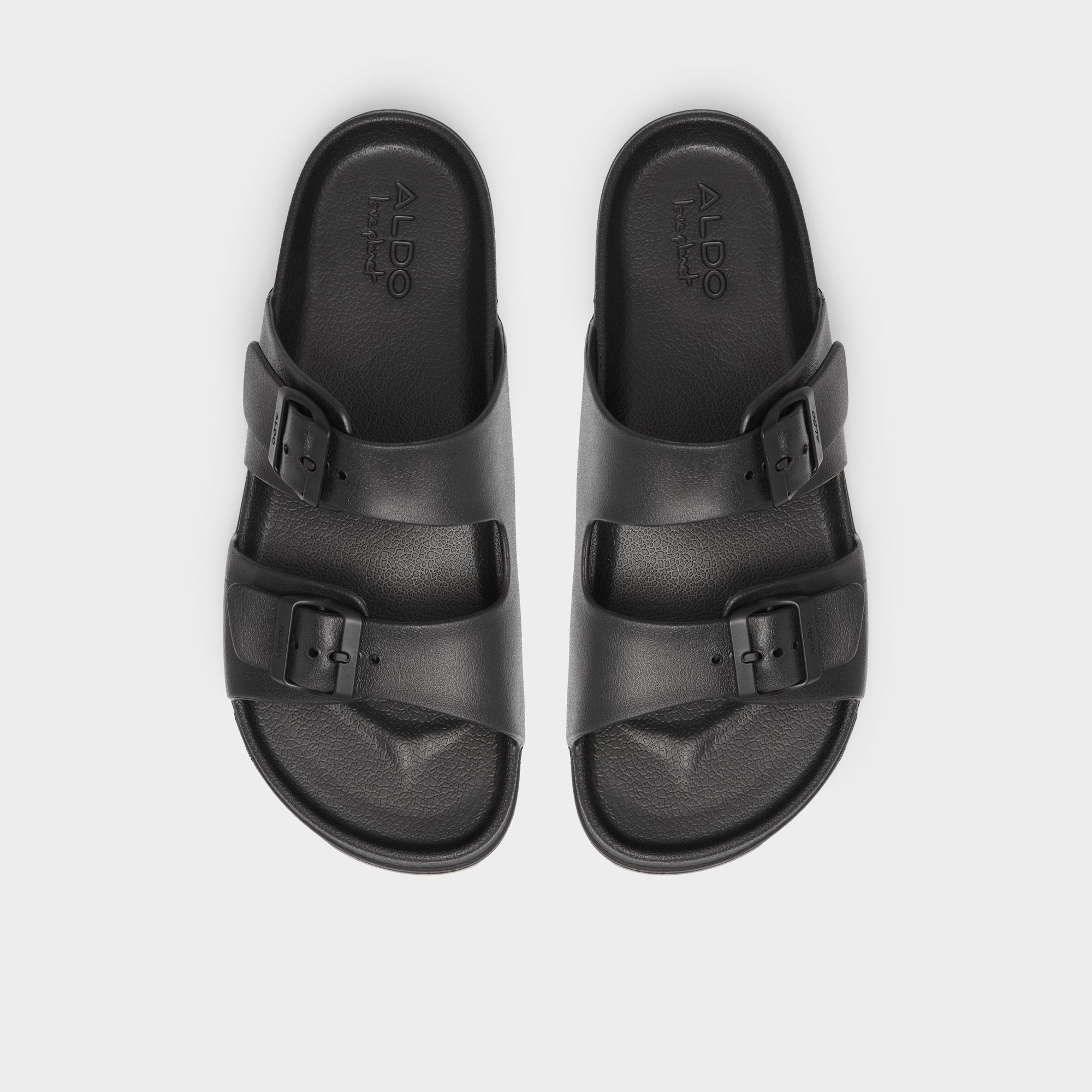 Aldo Hideo Black Men's Slides - Slide sandal Black