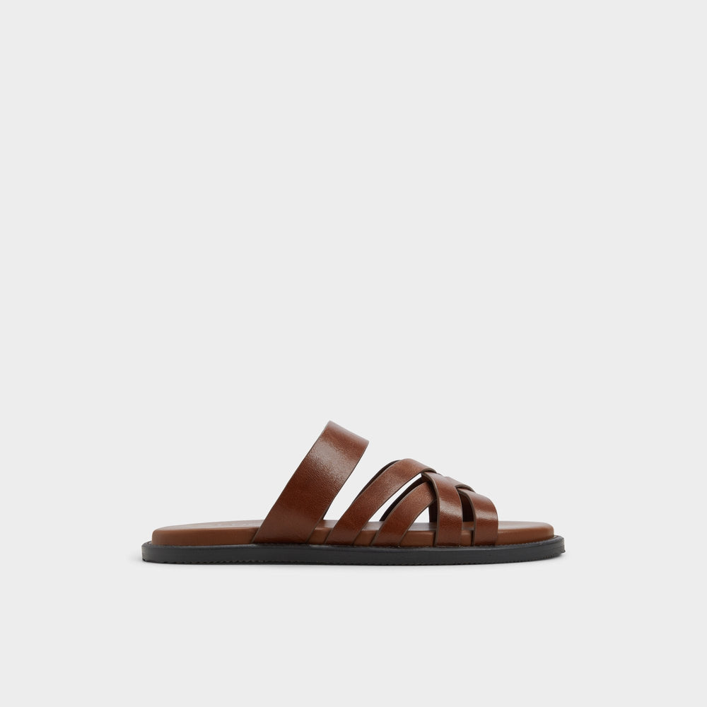 Aldo Haniff Cognac Men's Sandals & Slides - Strappy flat sandal Cognac