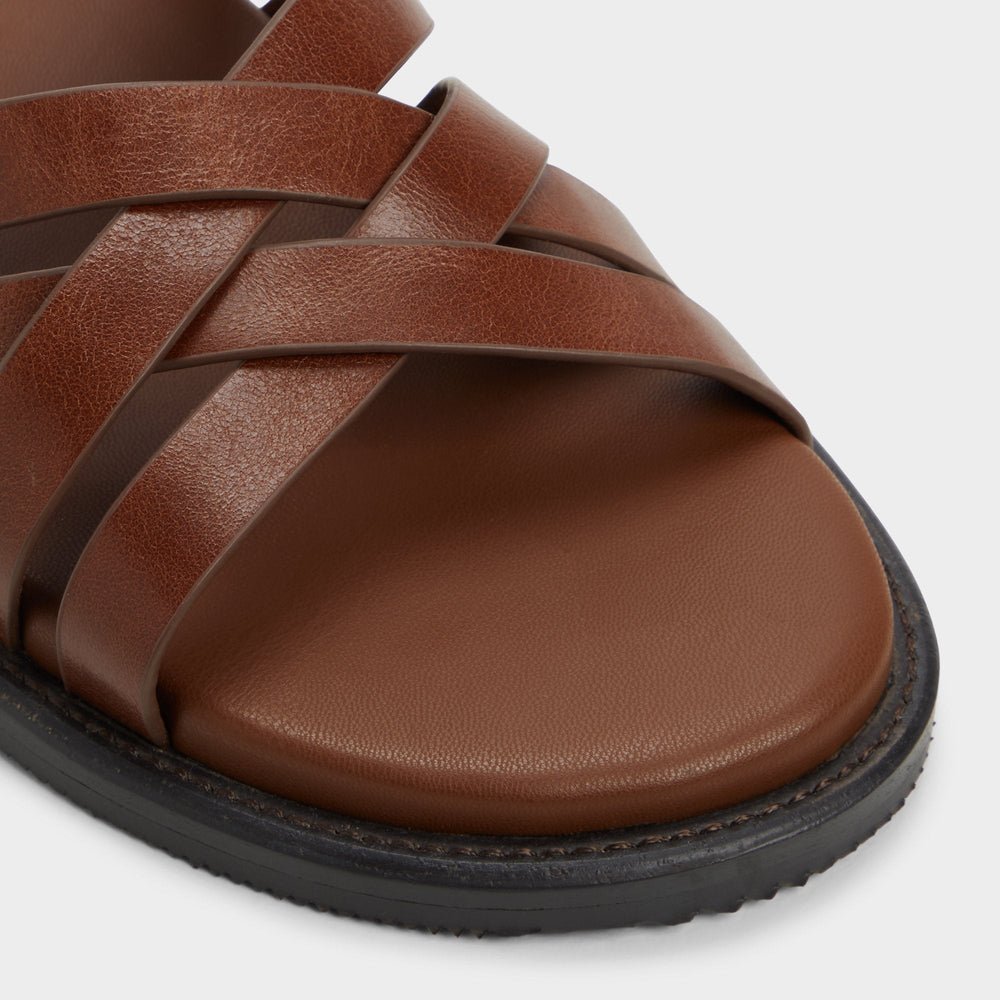 Aldo Haniff Cognac Men's Sandals & Slides - Strappy flat sandal Cognac