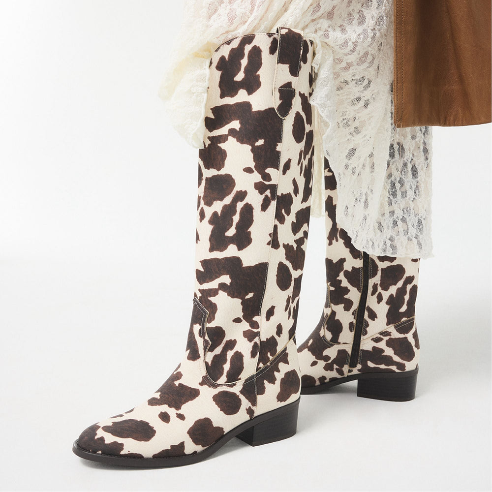 Aldo Kaydia in Open Brown 14179225 - Western knee-high boot, Block heel Open Brown