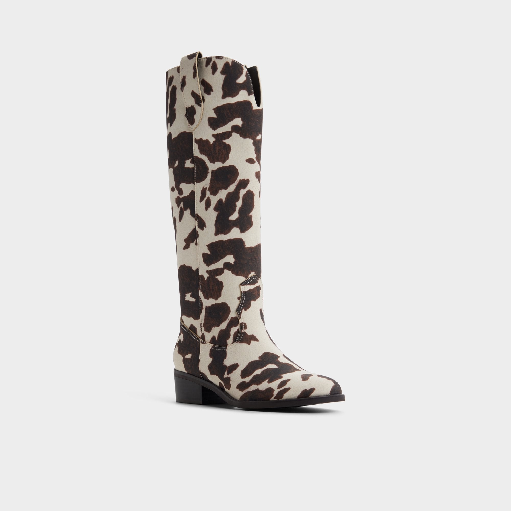 Aldo Kaydia in Open Brown 14179225 - Western knee-high boot, Block heel Open Brown