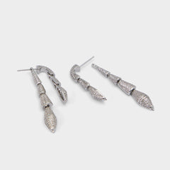 Aldo Serrpente in Silver Clear Multi - Statement earrings Silver/clear multi