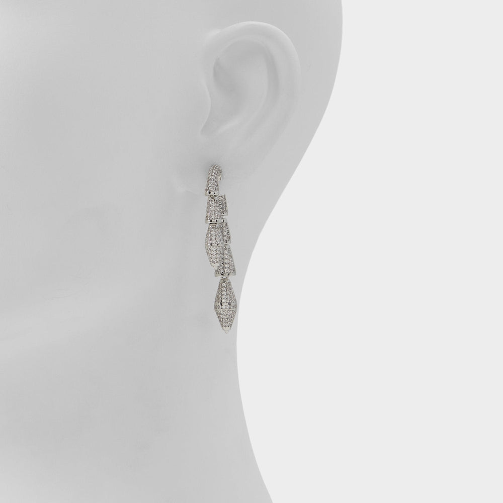 Aldo Serrpente in Silver Clear Multi - Statement earrings Silver/clear multi