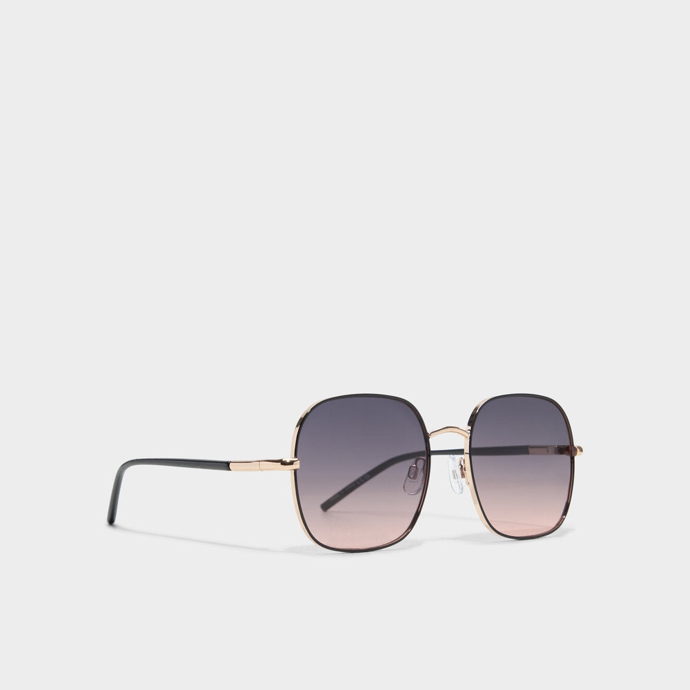 Aldo Elbamadar Black/Gold Multi Women's Square - Square sunglasses Black/Gold Multi