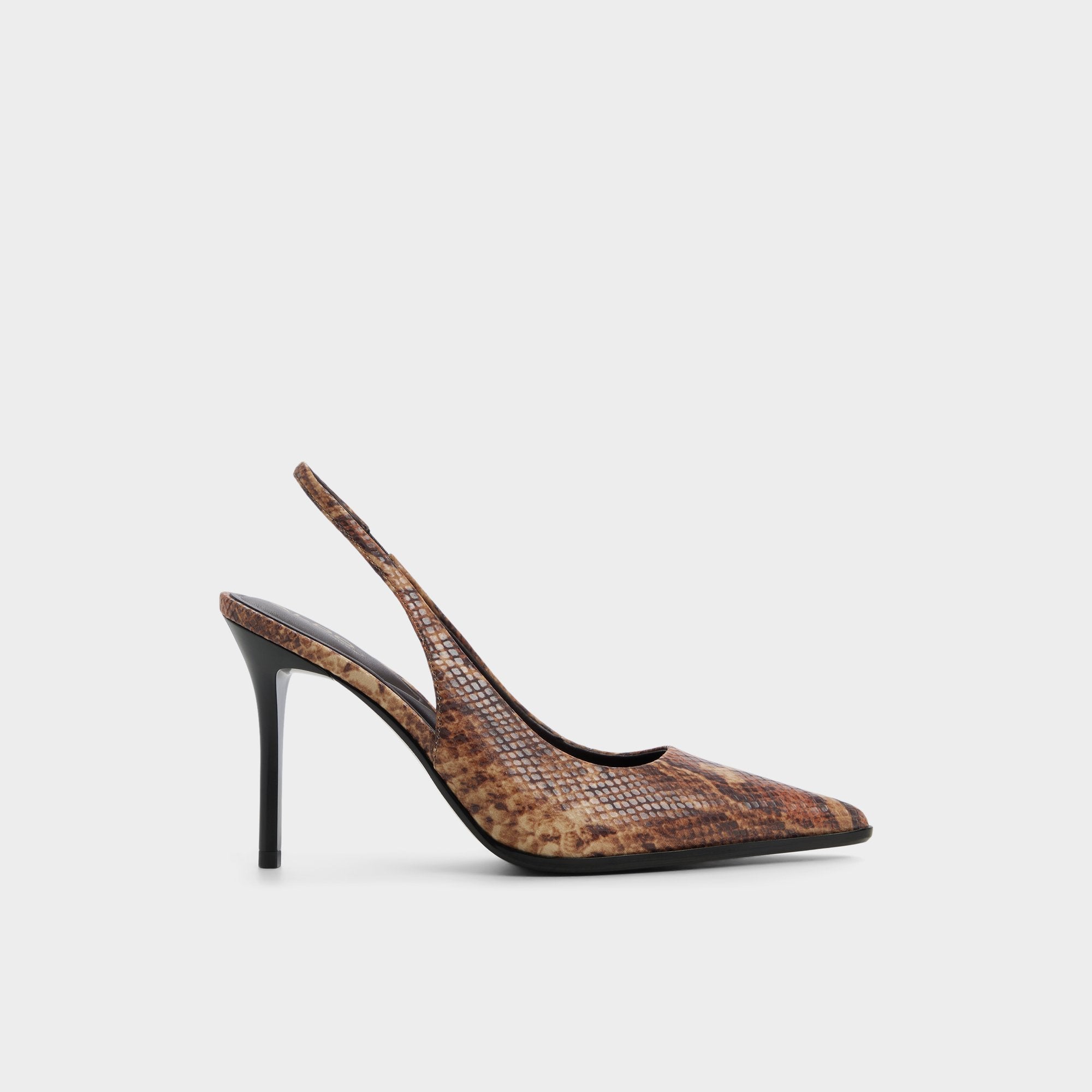 Aldo Re in Samantha Brown Multi - Sling back high heel, Stiletto heel Brown multi