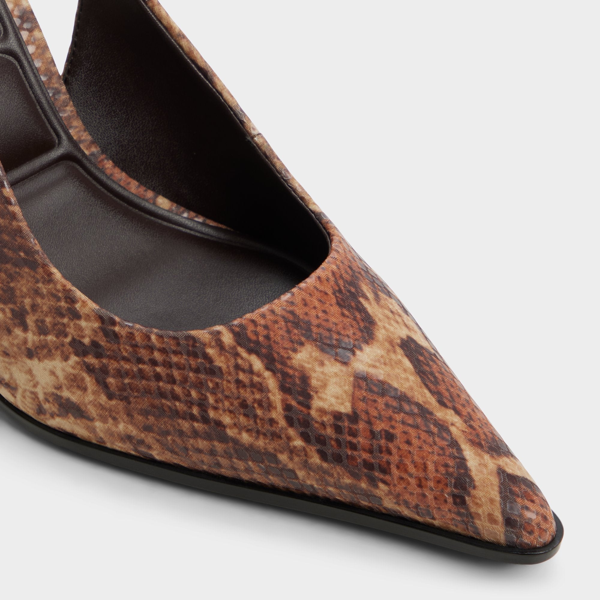 Aldo Re in Samantha Brown Multi - Sling back high heel, Stiletto heel Brown multi