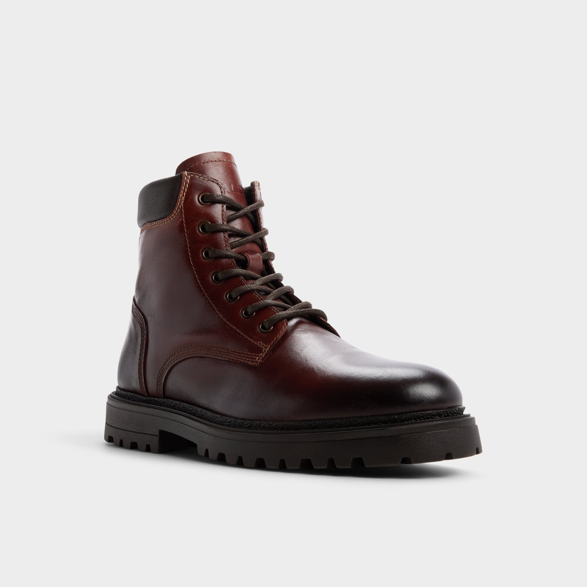Aldo Draco in Medium Brown - Combat boot, Lug sole Medium brown