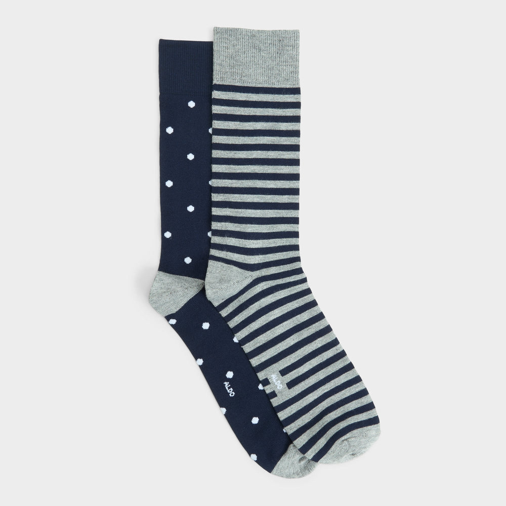 Aldo Dapperdots in Navy - Crew socks Navy
