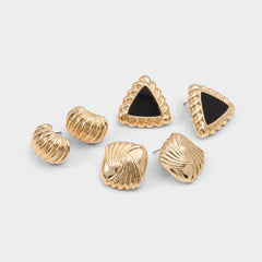 Aldo Noire in Black Gold Multi - Statement earrings Black/gold multi