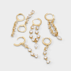 Aldo Colettee in Gold Clear Multi - Earring set Gold/clear multi