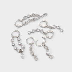 Aldo Colettee in Silver Clear Multi - Earring set Silver/clear multi