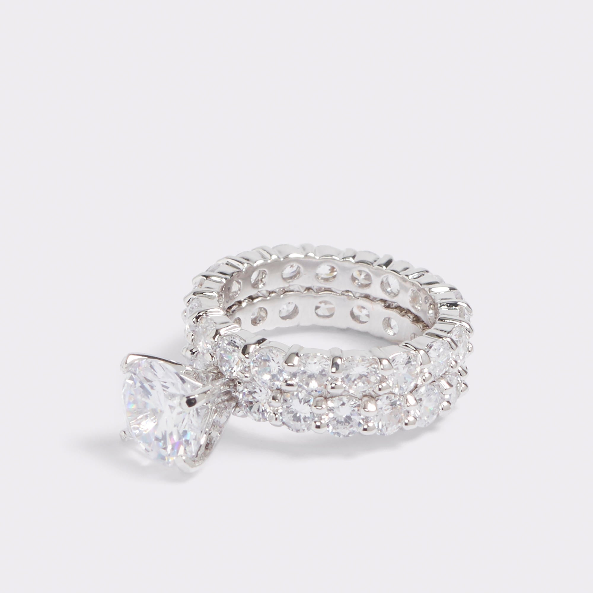 Aldo Plagens Silver/Clear Multi Women's Rings - Ring Silver/clear multi