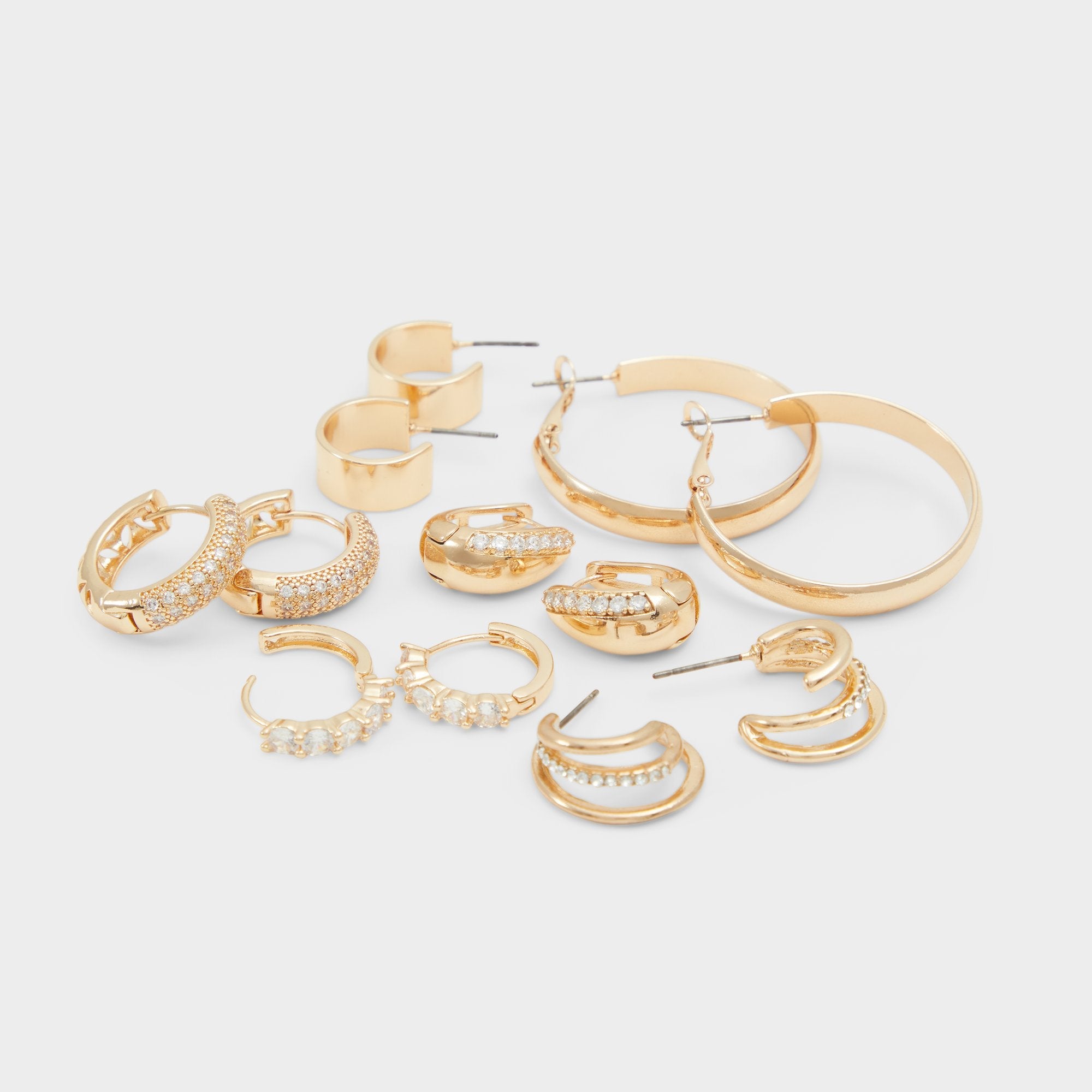 Aldo Talalagyn Gold/Clear Multi Women's Earrings - Hoop earrings Gold/clear multi