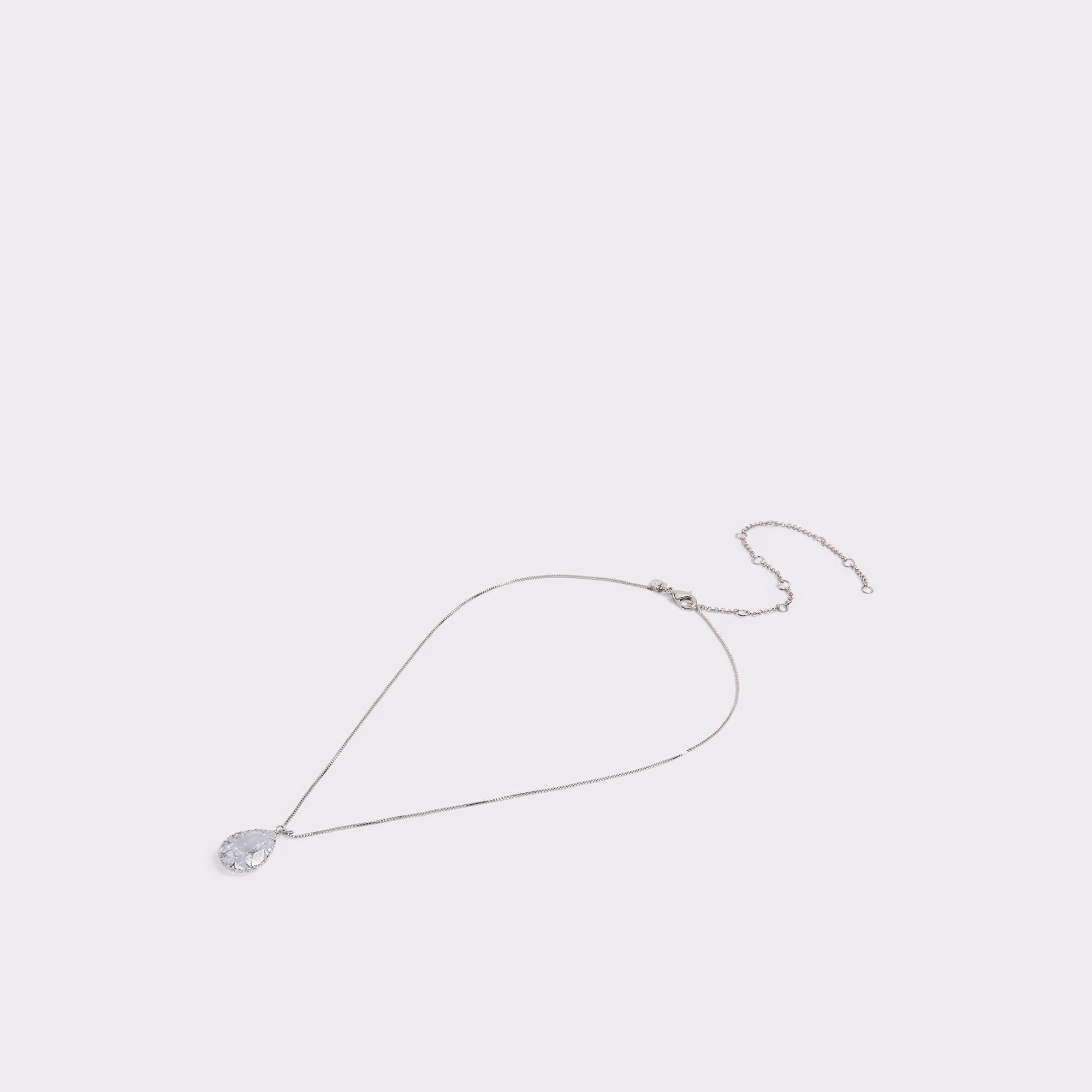 Aldo Beauceron Silver/Clear Multi Women's Necklaces - Teardrop necklace Silver/Clear Multi