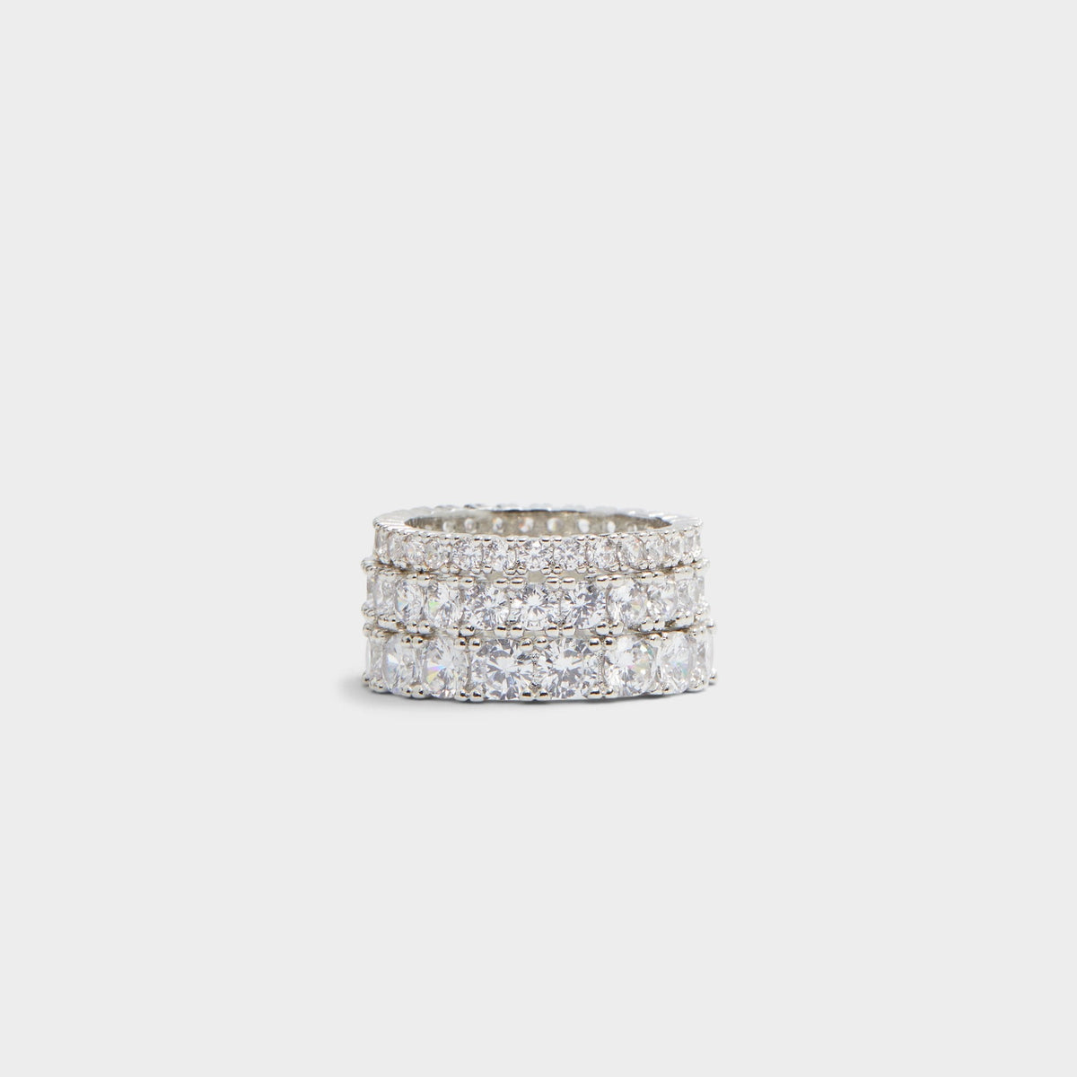 Aldo Uniawen Silver/Clear Multi Women's Rings - Stackable rings Silver/clear multi