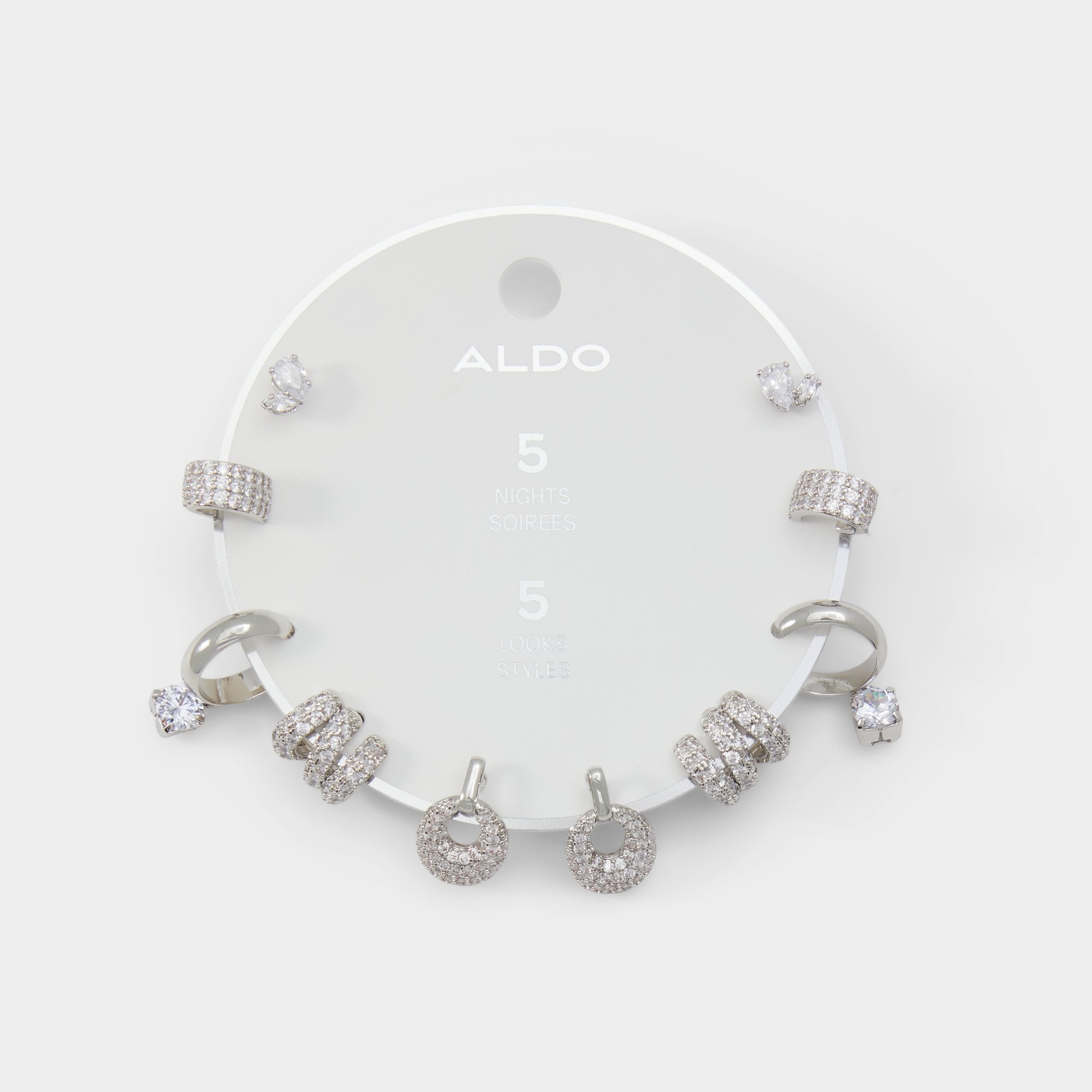 Aldo Fivelooks Silver/Clear Multi Women's Cubic Zirconia - Earrings Silver/Clear Multi