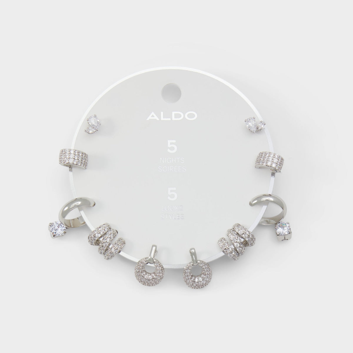 Aldo Fivelooks Silver/Clear Multi Women's Cubic Zirconia - Earrings Silver/Clear Multi