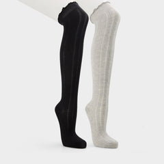 Aldo Frillie in Black White - Knee high socks Black/white