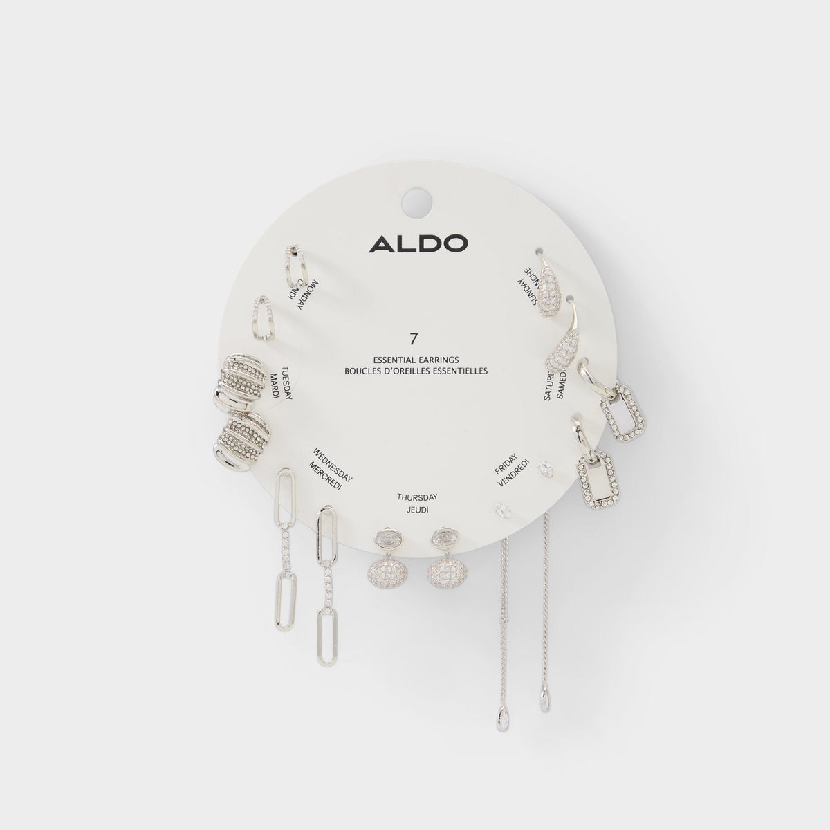 Aldo Partyessentials in Silver Clear Multi - Earring set Silver/clear multi