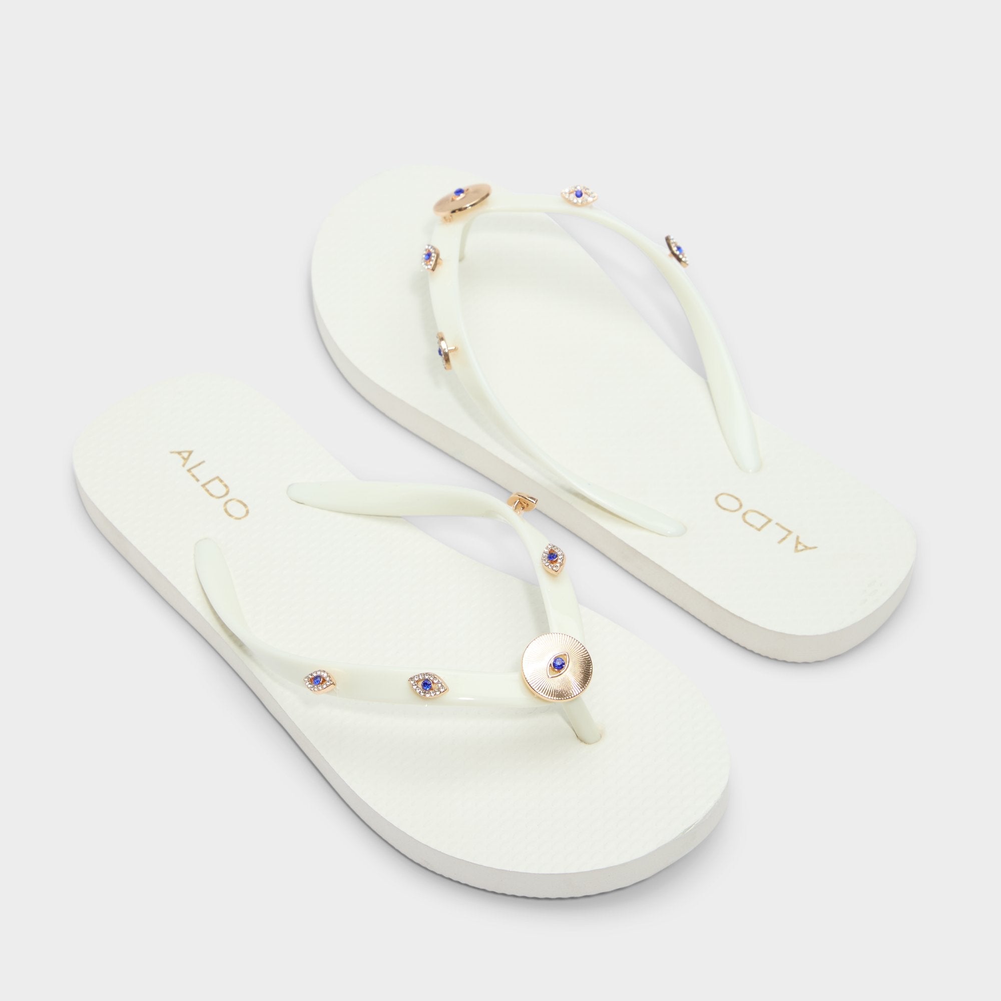 Aldo Edajan Black/Gold Multi Women's Jelly Sandals & Flip Flops - Flip flop Black/Gold Multi