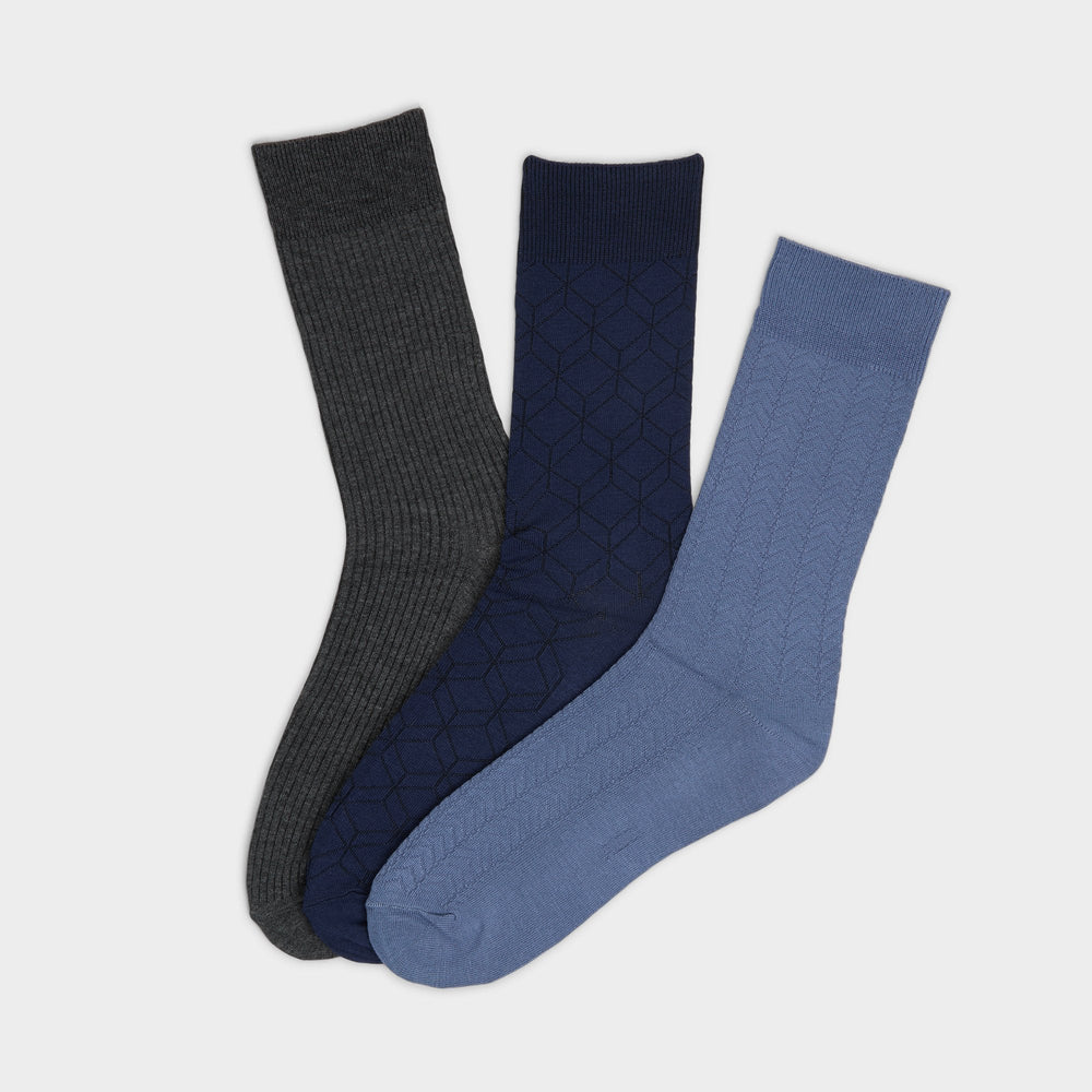 Aldo Wanaro Medium Blue Men's Socks - Crew socks Medium Blue